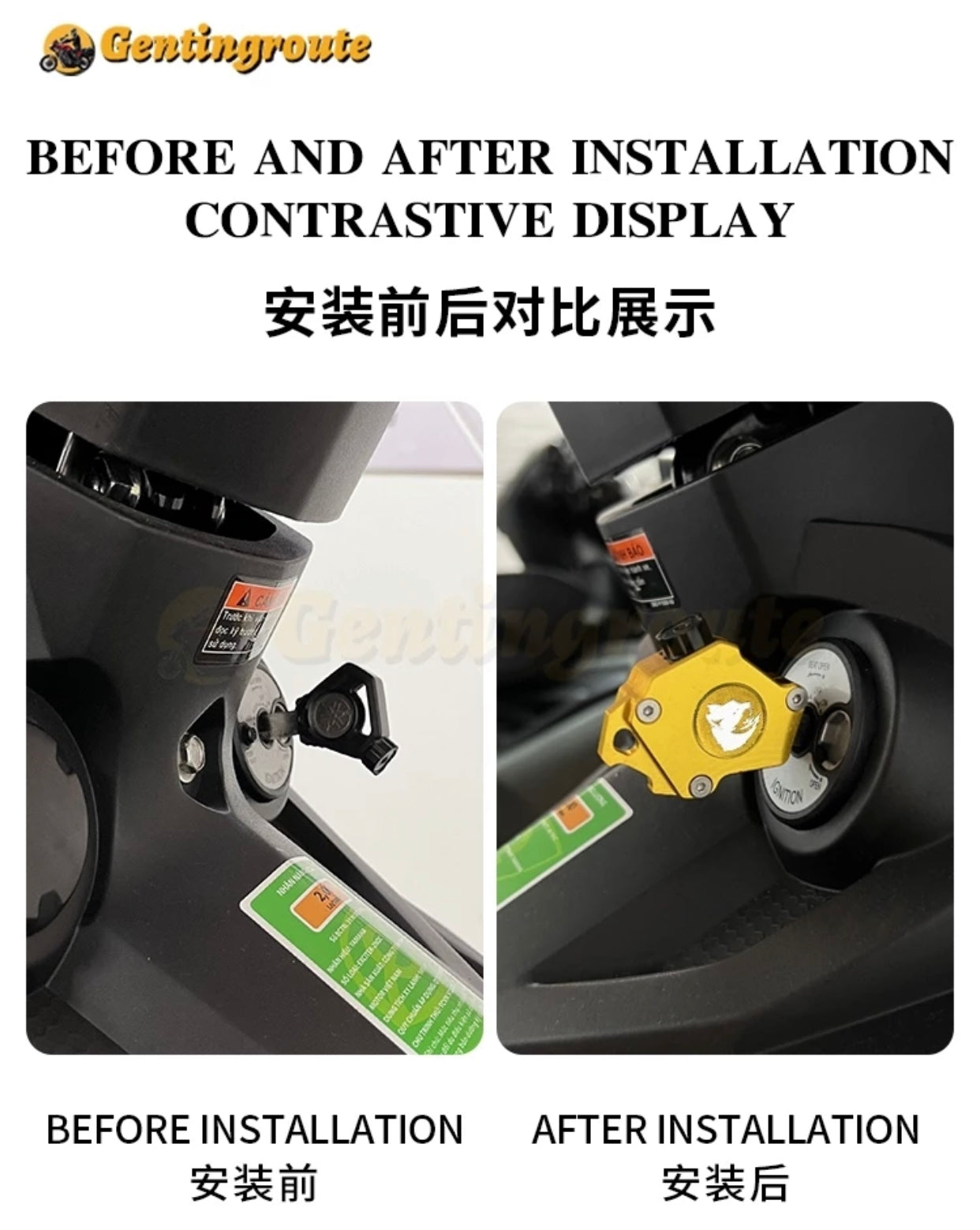 ￼LC135 Y15ZR Universal Keychain Modified Key Cover CNC Alloy Cover Set Key Head Cover Decorative Key Case Shell -By Sea Courier Method 🚢📦