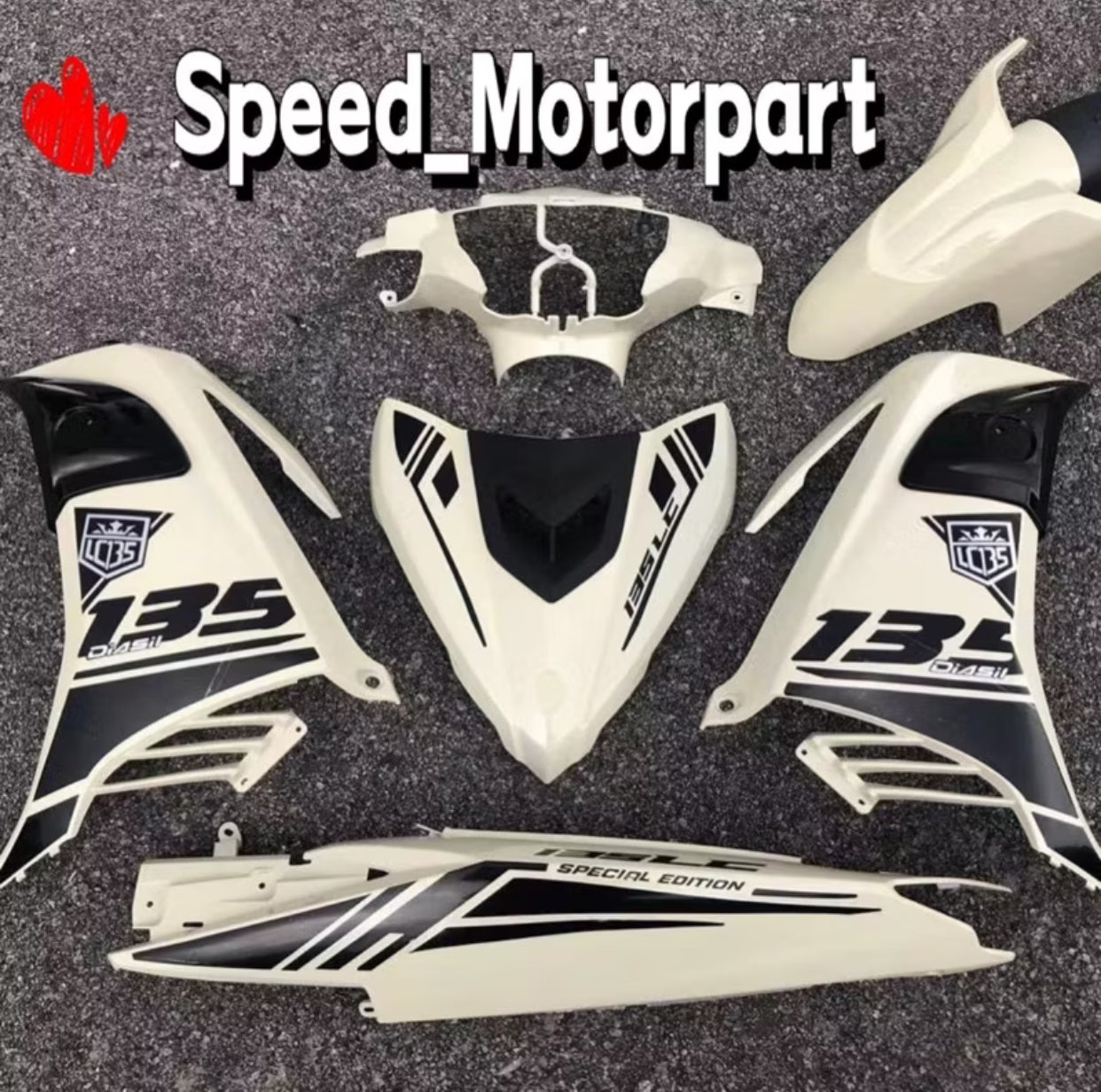 Mseki/HLD Cover Set 2022 LC135 V4/V5/V6/V7 Creamy White/Grey/Red -By Sea Courier Method 🚢📦