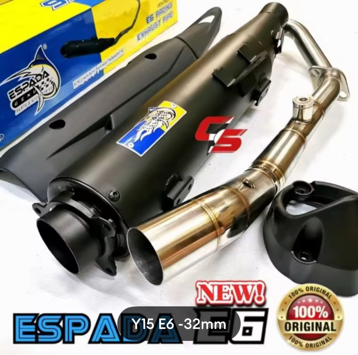 XRACING RS150 VF3I LC135 Y15ZR Y15 Y16ZR Y16 Espada E6 E7 Standard racing Exhaust 32mm 35mm 28mm -By Sea Courier Method 🚢📦