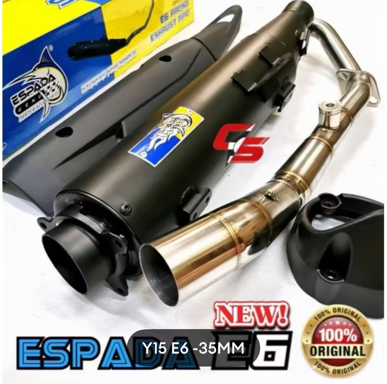 XRACING RS150 VF3I LC135 Y15ZR Y15 Y16ZR Y16 Espada E6 E7 Standard racing Exhaust 32mm 35mm 28mm -By Sea Courier Method 🚢📦