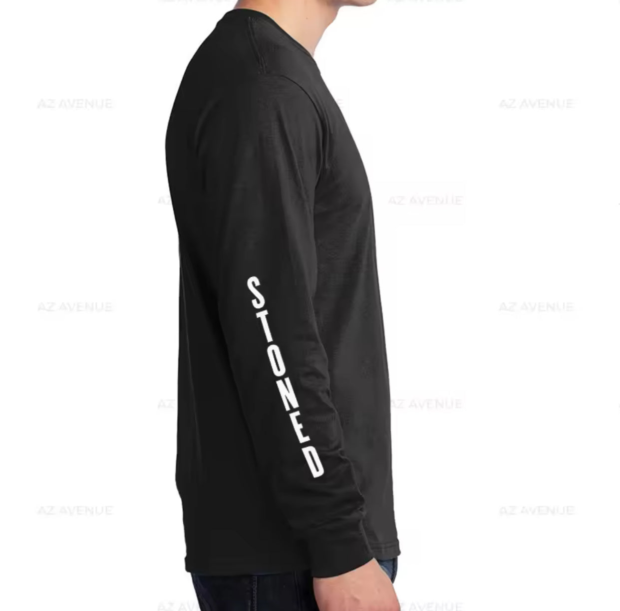 STONED Streetwear Weed Lengan Panjang T-Shirt T Shirt Baju Long Sleeve STO-LS-0002 -By Sea Courier Method 🚢📦