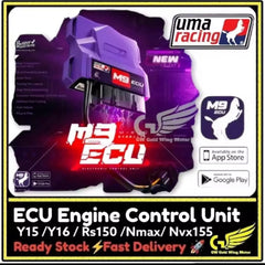 2023 NEW 100% ORI UMA RACING M9 ECU UNIT APP Control Y15 Y15ZR Y16 Y16ZR RS150 NVX155 NMAX155 NVX  V1 V2 NMAX V1V2 -By Sea Courier Method 🚢📦