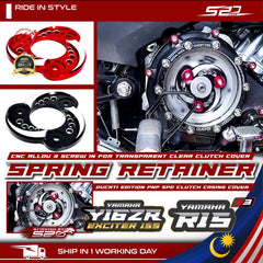 ￼Spring Retainer Y16ZR R15V3 EXCITER 155 PNP Transparent Clear Cover Casing SPD CNC Alloy Racing Ducati Edition -By Sea Courier Method 🚢📦