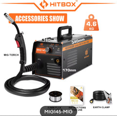 HITBOX MIG Welding Machine Gasless MIG/MMA/TIG 3IN1 Inverter IGBT Welder Portable Welding Set -By Sea Courier Method 🚢📦