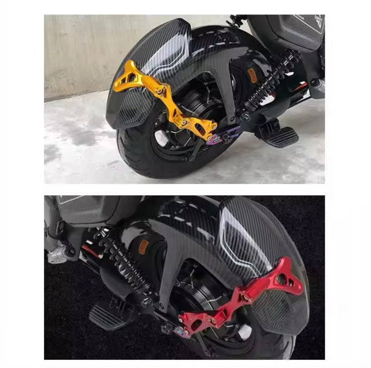 Motorcycle Rear Wheel Mudguard CNC Aluminum Alloy Extension Splash Pad For Most EV motorcycle Yadea E8S pro -By Sea Courier Method 🚢📦