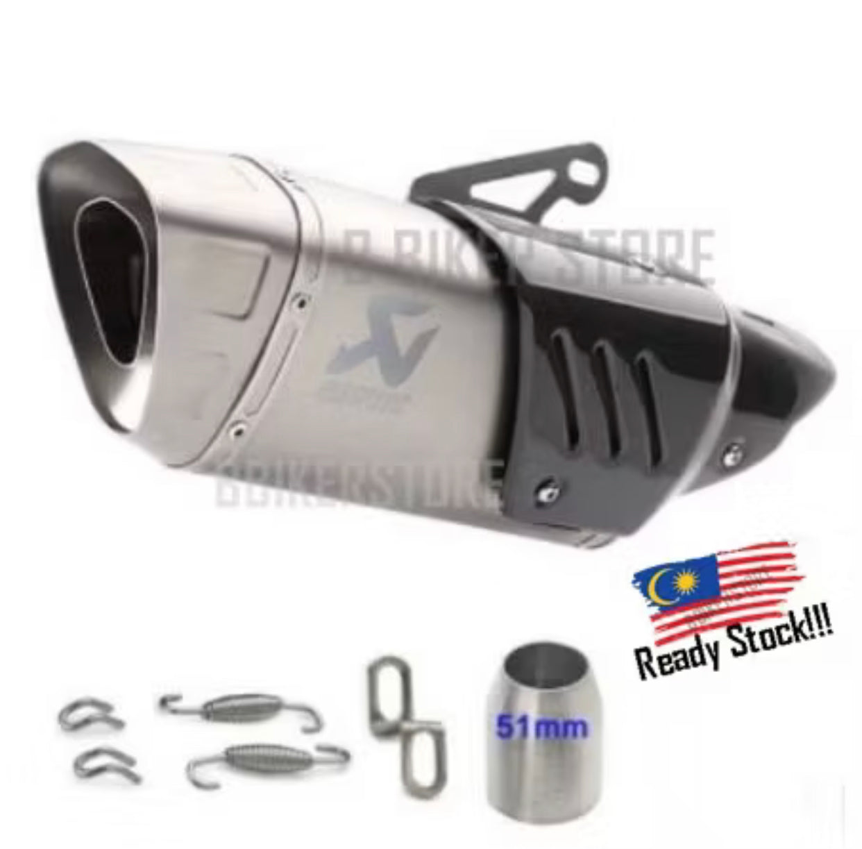 ￼Motorcycle Exhaust Scooter Modified exhaust Akrapovic Muffler Only pipe Sport Bike R15v3 R25V3 MT25 MT09 Z800 Z900 R1 -By Sea Courier Method 🚢📦