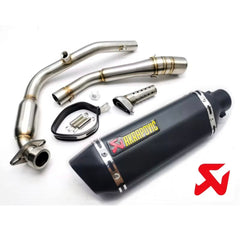 ￼Arkapovic Exhaust Y16ZR Muffler Long Arka Carbon Motor Yamaha Y16 Accessories Tabung Radiator Cover Ekzos Set Manifold -By Sea Courier Method 🚢📦