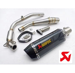 ￼Arkapovic Exhaust Y16ZR Muffler Long Arka Carbon Motor Yamaha Y16 Accessories Tabung Radiator Cover Ekzos Set Manifold -By Sea Courier Method 🚢📦