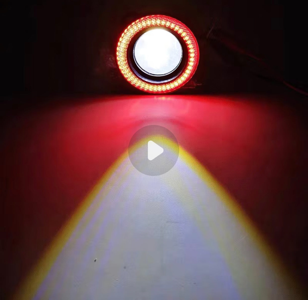 ￼1pcs 3.0 Angel Eyes Fog Lamp 12V Universal 2.5 COB LED DRL Lamp 3.5 Driving Lights White Blue Pink Yellow Green 64/76/89mm -By Sea Courier Method 🚢📦