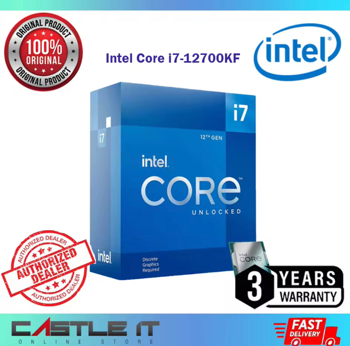 Intel Core i7-12700KF Processor LGA1700 -By Sea Courier Method🚢📦