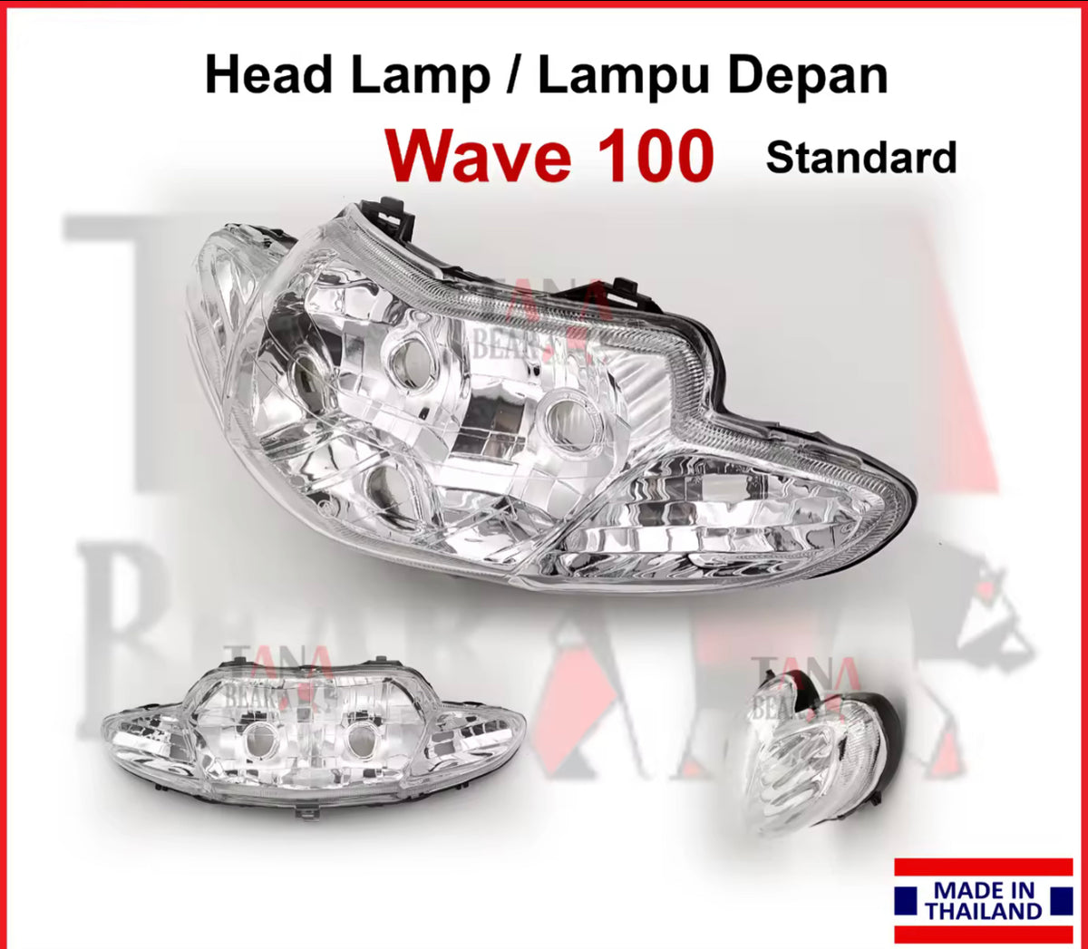 Wave 100 HONDA Head Lamp / Head Light, Diamond Eyes Standard -By Sea Courier Method 🚢📦