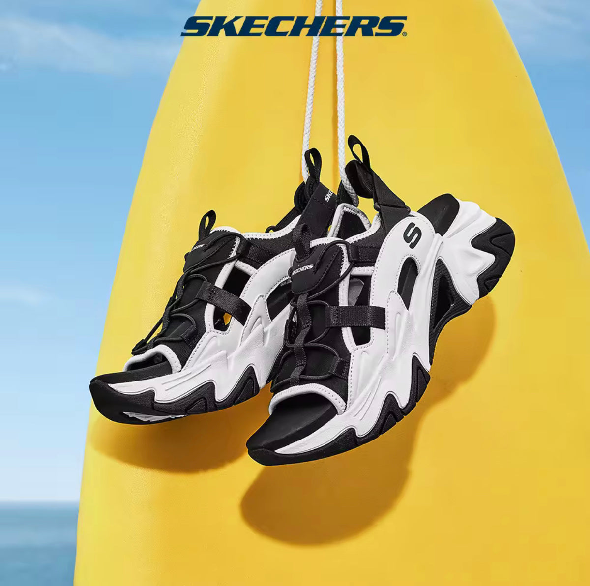 Skechers Women Cali Stamina V3 Sandals - 119874-BKW -By Sea Courier Method 🚢📦