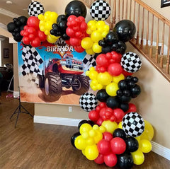 Cars Lightning McQueen Cartoon Disney Movie Balloons Racing Car Series Vehicle Theme Foil Balloon Wheel Helmet Track F1 -By Sea Courier Method 🚢📦