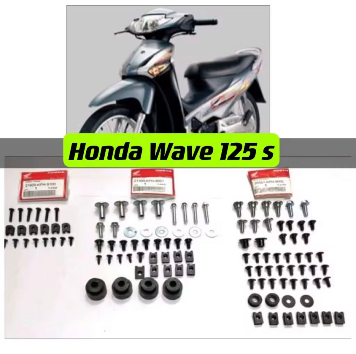 Wave 125S  honda set skru body kepala kepok lengkap coverset -By Sea Courier Method 🚢📦