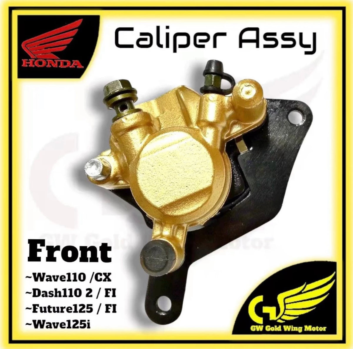 ￼HONDA WAVE110 FUTURE125 FRONT DISC BRAKE PLATE MASTER PUMP & CALIPER SYSTEM SET X4 DASH110 W110 DASH125 2 FI W125i -By Sea Courier Method 🚢📦