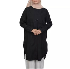 ￼PANDAEYES BLOUSE HAMRA LABUH DOUBLE POCKET (CLO-CN8643BL) -By Sea Courier Method 🚢📦