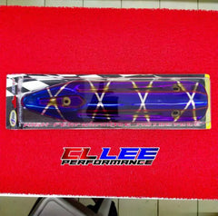 ￼LC135 NEW - V2 V3 V4 COVER EXHAUST TITANIUM PROTECTOR #SILVER TITANIUM #BLUE STRIPE #BLUE -By Sea Courier Method 🚢📦