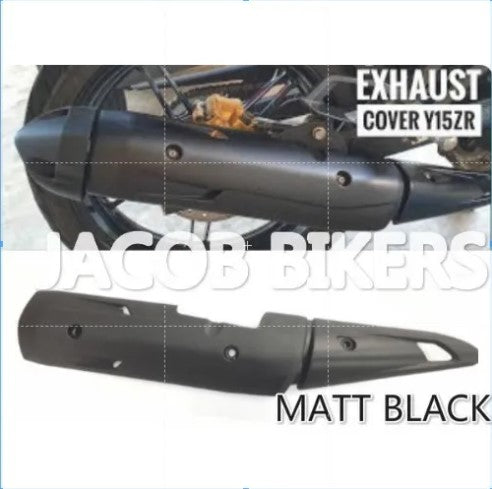 YAMAHA.Y15ZR.MUFFLER.COVER.EXHAUST.COVER.MATTE.BLACK/CARBON -By Sea Courier Method 🚢📦