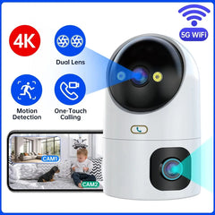 JOOAN 4K PTZ IP Camera - Color Night Vision - Auto Tracking - Home Baby Monitor