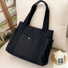 Large Canvas Tote Bag - Work & College Essentials