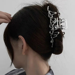 Large Metal Hair Claw Clip Irregular Hairpins