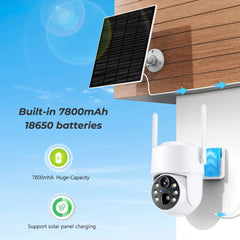 4MP Solar Outdoor Camera with PIR Human Detection