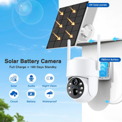 4MP Solar Outdoor Camera with PIR Human Detection