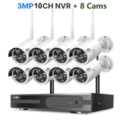 Hiseeu 5MP WiFi CCTV Camera System with IR Night Vision