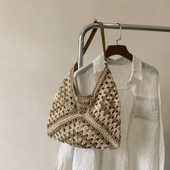 Summer Beach Shoulder Bag - Women's Woven Clutch