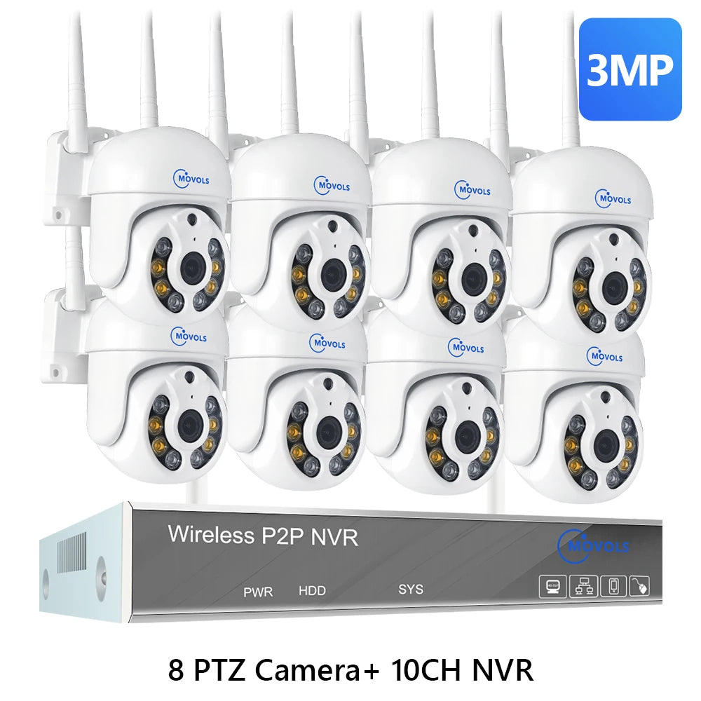 Movols H.265 3MP 5MP Wireless CCTV System