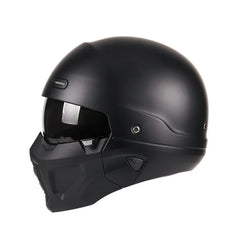 Retro Capacete Full Face Matte Black Helmet