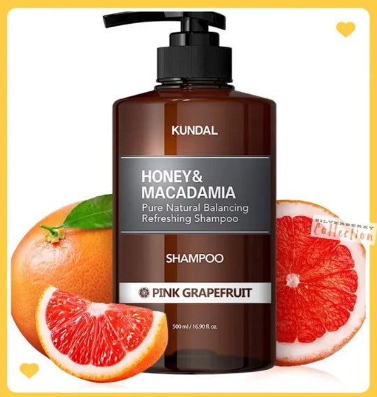 KUNDAL Honey & Maccadamia Nature Shampoo 500ml /White Musk/Cherry Blossom/YLANG/ BLACKBERRY BAY /LYCHEE APRICOT/PEACH -By Sea Courier Method🚢📦