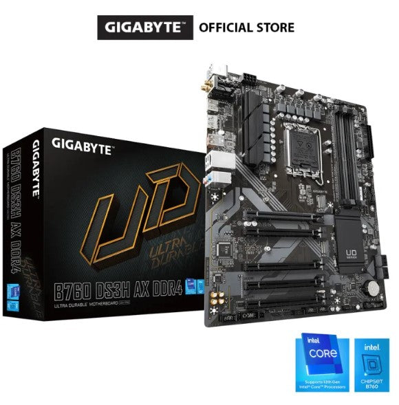 Gigabyte B760 DS3H AX DDR4 (rev. 1.0) Intel LGA1700 B760 ATX WIFI Motherboard -By Sea Courier Method🚢📦