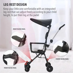 Stroller+2 Cushion - Auby Foldable Stroller Lightweight Stable Soft Seat Hand Push For Baby -By Sea Courier Method🚢📦