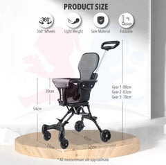 Stroller+2 Cushion - Auby Foldable Stroller Lightweight Stable Soft Seat Hand Push For Baby -By Sea Courier Method🚢📦