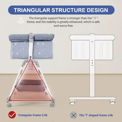 Kiumo Baby Cot Bed Portable foldable baby bed newborn bed full set of baby cradle splicing baby cradle bed with adjustable height -By Air Courier Method 🛫📦