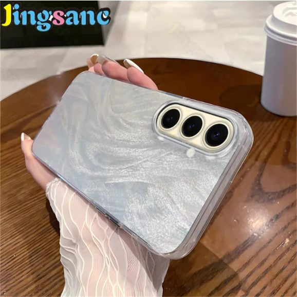 Jingsanc For Samsung Galaxy S24+/S24 Plus 5G Phone Case Luxury IMD Laser Hard Casing Camera Protection Shockproof Back Cover Accessories A57-1 -By Sea Courier Method 🚢📦