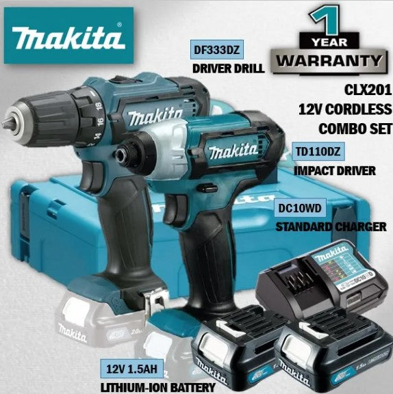 MAKITA CLX201 12V CORDLESS COMBO SET (TD110D & DF333D) -By Sea Courier Method 🚢🎁