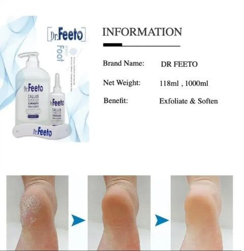 Dr Feeto Callus Remover Solution 115ML - ( Formulated in Switzerland) -By Sea Courier Method 🚢🎁