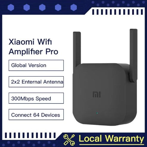 Original Xiaomi Wifi Pro R03 300M 2.4G WiFi Extender Repeater Pro Amplifier with 2 Antenna Mijia Range Extender Stable Network -By Sea Courier Method