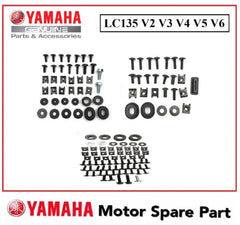 YAMAHA LC135 NEW FULL COMPLETE SCREW SET 0 LC 135 V2 V3 V4 V5 V6 BODY COVER COVERSET COVER SET HANDLE LEGSHIELD SET -By Sea Courier Method 🚢🎁