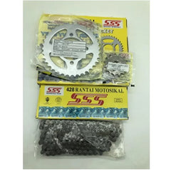 Yamaha LC135 V1 - V6 ES SPROCKET SET SSS (428X114/15/39) 135 LC NEW Y125Z RXZ SPROCKET CHAIN RANTAI COMPLETE SET SPOCKET -By Sea Courier Method 🚢🎁