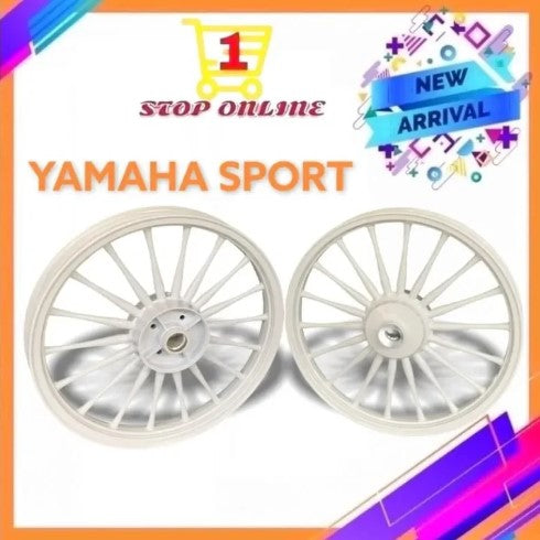 SPORT RIM Y100 / WAVE125 YAMAHA WHITE BLACK COLOUR READY STOCK -By Sea Courier Method 🚢🎁