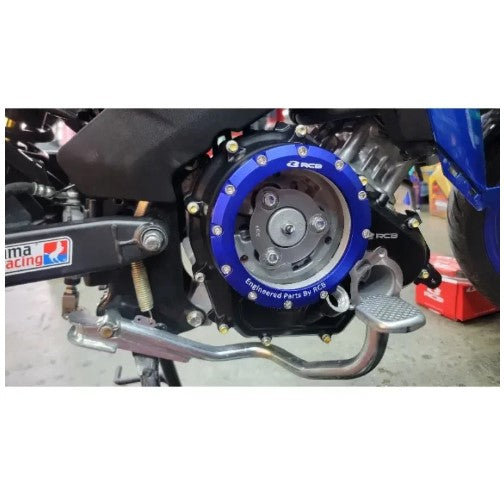 RCB Engine Cover Clutch Cover Yamaha Y15 R15 Y16 Blue Racing Boy Engine Cover Transparent -By Sea Courier Method 🚢📦