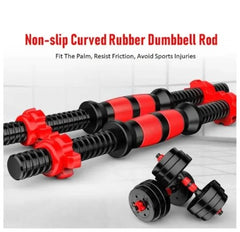 10KG Dumbbell Bumper Plate Dumbell Muscle Gym Set 10KG Convertible Adjustable 40cm Connector -By Sea Courier Method 🚢📦