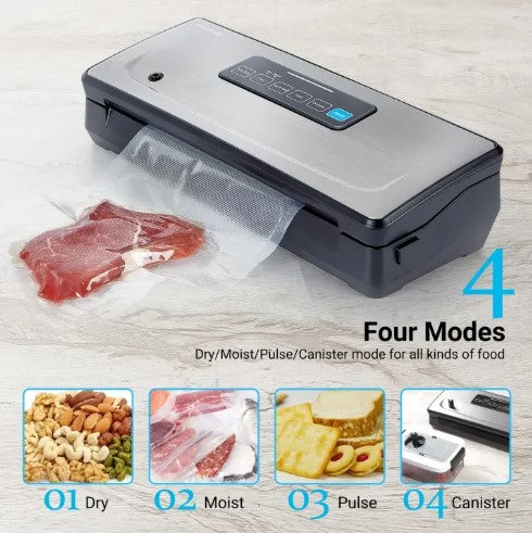 INKBIRD INK-VS02 Automatic Vacuum Sealer Packer Food Sealer Sous Vide Food Saver Vacuum Sealer Machine 8X Longer Food Freshness -85kpa Efficient Vacuum Pump -By Sea Courier Method 🚢📦