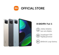 Xiaomi Pad 6 | 6GB+128GB/8GB+128GB, Snapdragon® 870, 144Hz WQHD+ eye care display, Up to 16 hours of video playback, tablet -By Sea Courier Method 🚢📦