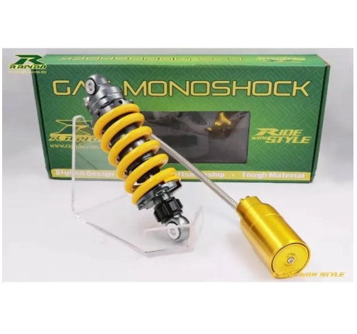 RAPIDO V2 205MM 210MM 225MM MONOSHOCK ADJUSTABLE GAS TANK WITH FLEXIBLE HOSE YAMAHA 135LC Y15Z Y15ZR Y16 RS150 VF3I RSX -By Sea Courier Method 🚢📦