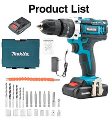 Makita 36v electric drill cordless electric screwdriver drill set portable rechargeable lithium battery electric screwdriver set drill full set penebuk serbaguna -By Sea Courier Method 🚢📦