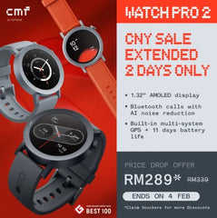 [VALUE] CMF Watch Pro 2 | Interchangeable Bezel | 100+ Watch Faces | 120 Sports Mode | AMOLED | GPS | 11-Day -By Sea Courier Method 🚢📦